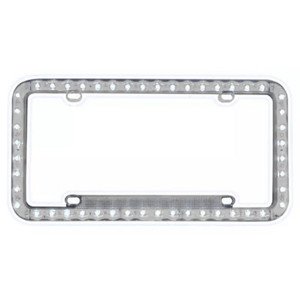 PORTA PLACA DE LED CON 3 FUNCIONES MUTLTICOLOR BLANCO (PIEZA)