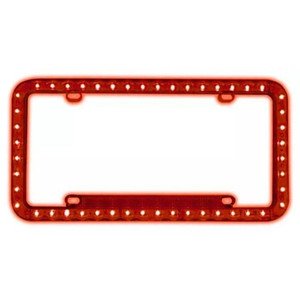 PORTA PLACA DE LED CON 3 FUNCIONES MUTLTICOLOR ROJO (PIEZA)