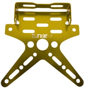 PORTA PLACA DE  METALICO DE 16C18CM PARA MOTO DORADO (PIEZA)