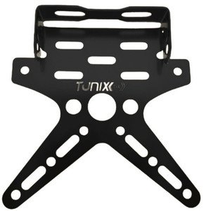 PORTA PLACA DE  METALICO DE 16C18CM PARA MOTO NEGRO (PIEZA)