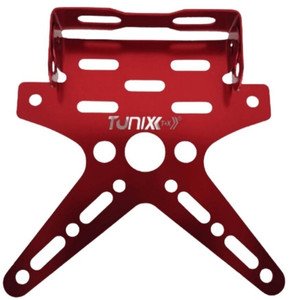 PORTA PLACA DE  METALICO DE 16C18CM PARA MOTO ROJO (PIEZA)