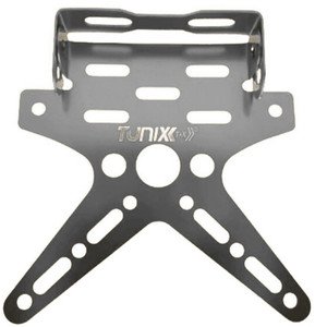 PORTA PLACA DE  METALICO DE 16C18CM PARA MOTO PLATA (PIEZA)