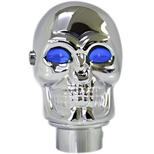 PERILLA CROMO DE CALAVERA S/LUZ OJOS AZULES (PIEZA)