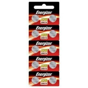 PILA-76A PILA ENERGIZER A76 BOTON TIRA C/ 10 PIEZAS (JUEGO)
