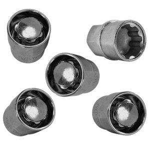 SEGURO RIN TUERCA CABEZA LOCA 2 LLAVES 12 X 1.25 (JUEGO)