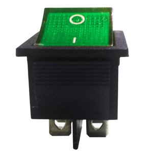 SWITCH TECLA SEMI CUADRADO GDE. DE 2.5x3 cm VERDE (PIEZA)