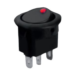 SWITCH DE TECLA REDONDO C/LUZ DE  LED RJ (PIEZA)