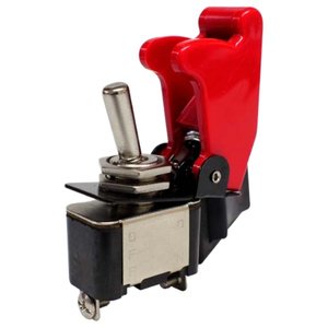 SWITCH AUTOMOTRIZ 1 PASO TAPA ROJA. (PIEZA)