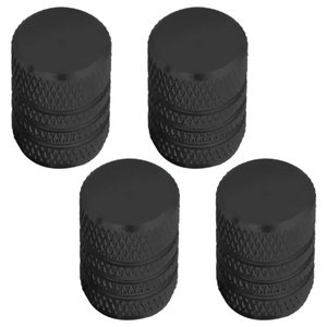TAPON DE VALVULA CILINDRICO 4 PZAS. NEGRO (JUEGO)
