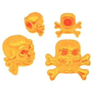 TAPON DE VALVULA CALAVERA 4 PZAS. DROADO (JUEGO)