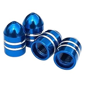 TAPON DE VALVULA BALA 4 PZAS. AZUL (JUEGO)