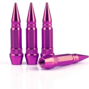 TAPON DE VALVULA BALA GRANDE 4 PZAS. MORADO (JUEGO)