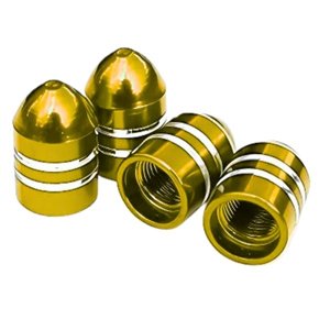 TAPON DE VALVULA BALA 4 PZAS. AMARILLO (JUEGO)