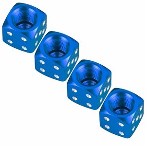 TAPON DE VALVULA DADO 4 PZAS. AZUL (JUEGO)