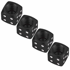 TAPON DE VALVULA DADO GRANDE 4 PZAS. NEGRO (JUEGO)
