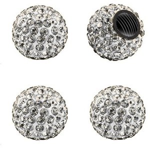 TAPON DE VALVULA BRILLOS 4 PZAS. PLATA (JUEGO)