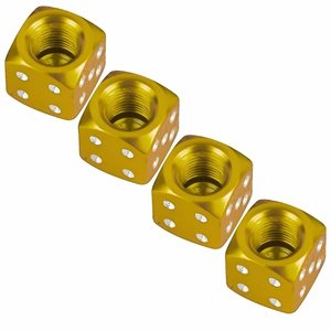 TAPON DE VALVULA DADO 4 PZAS. AMARILLO (JUEGO)