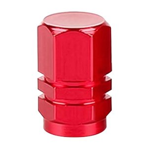 TAPON DE VALVULA HEXAGONAL 4 PZAS. ROJO (JUEGO)