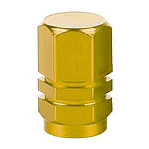 TAPON DE VALVULA HEXAGONAL 4 PZAS. AMARILLO (JUEGO)