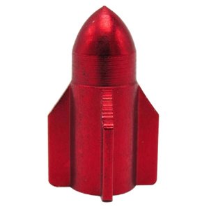 TAPON DE VALVULA COHETE 4 PZAS.  ROJO (JUEGO)
