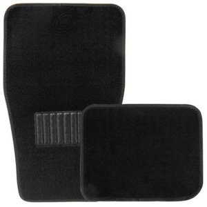 TAPETE DE ALFOMBRA 4 PIEZAS NEGRO (JUEGO)