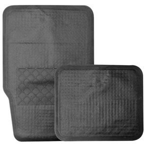 TAPETE DELGADO 4 PIEZAS NEGRO (JUEGO)