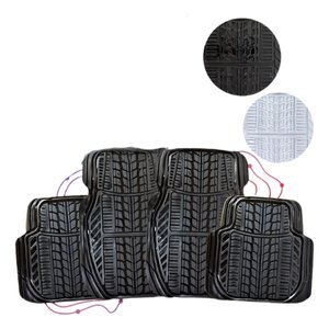 TAPETE DE VINIL LLANTA 4 PIEZAS 3.2KG NEGRO (JUEGO)