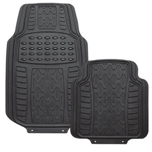 TAPETE GRUESO 4 PZAS NEGRO (JUEGO)