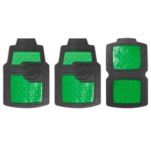 TAPETE GRUESO 4 PZAS, NEGRO / CAMUFLAGE (JUEGO)