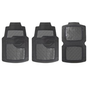 TAPETE GRUESO 4 PZAS, NEGRO / CARBÓN (JUEGO)