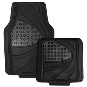 TAPETE GRUESO 4 PIEZAS NEGRO / CARBON (JUEGO)