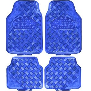 TAPETE CROMADO ECONOMICO 4 PZAS AZUL (JUEGO)