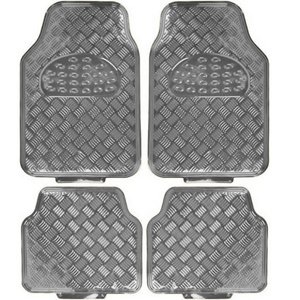 TAPETE CROMADO ECONOMICO 4 PZAS GRIS (JUEGO)