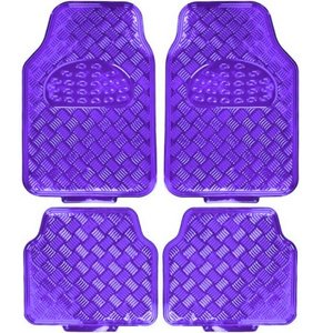TAPETE CROMADO ECONOMICO 4 PZAS LILA (JUEGO)