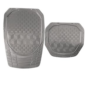TAPETE CROMADO 4 PIEZAS TIPO CHAROLA EFECTO 3D CROMADO 3 KG (JUEGO)