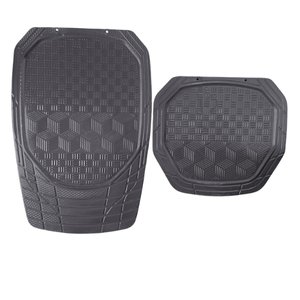 TAPETE CROMADO 4 PIEZAS TIPO CHAROLA EFECTO 3D CARBON 3KG (JUEGO)