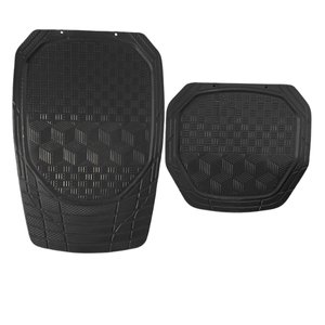 TAPETE CROMADO 4 PIEZAS TIPO CHAROLA EFECTO 3D NEGRO 3 KG (JUEGO)