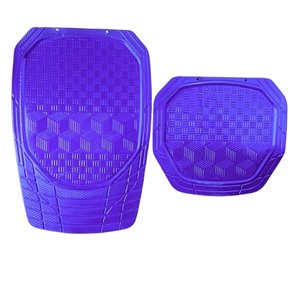 TAPETE CROMADO 4 PIEZAS TIPO CHAROLA EFECTO 3D ROJO 3KG (JUEGO)