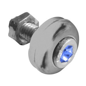 TORNILLO DE PLACA CON DIAMANTE AZUL. (JUEGO)