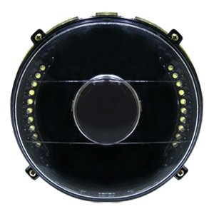 UNIDAD REDONDA DIAM C/LUPA LEDS 7in BCO C/ FONDO CROMO Y CARCAZA (PAR)