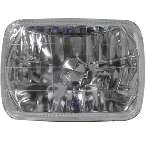 UNIDAD RECTANGULAR GRANDE DE 7in DIAMANTADA BLANCA CON VELA (PAR)