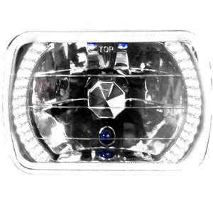 UNIDAD CUADRADA DIAMANTADA 7in C/LEDS BLANCO (PAR)