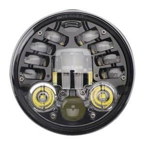 UNIDAD REDONDA DE 7" CON 22 LEDS C/LUPA BLANCO OJO DE ANGEL BICOLOR (PIEZA)