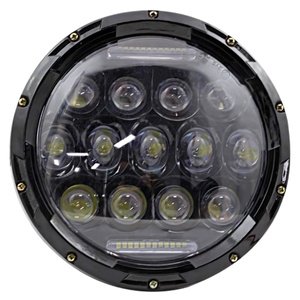 Unidad redonda de 37 leds grande de 7inin con funcion de estrobo, color blancO (PAR)
