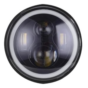 UNIDAD REDONDA DE 7" CON 8 LEDS C/LUPA BLANCO OJO DE ANGEL BICOLOR (PIEZA)