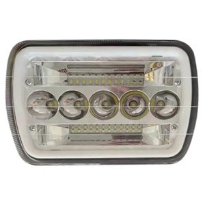 UNIDAD RECTANGULAR 5" CON 29 HIPER LEDS Y OJO DE ANGEL TIPO GEL. (PIEZA)