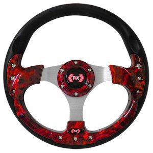 VOLANTE DEPORTIVO 3 BRAZOS ROJO (PIEZA)