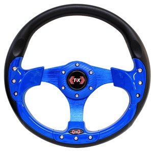 VOLANTE DEPORTIVO T/FIBRA DE CARBON AZUL (PIEZA)