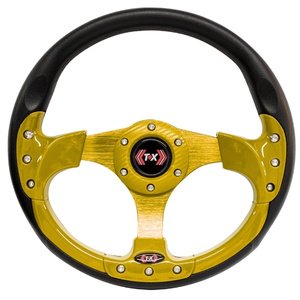 VOLANTE DEPORTIVO T/FRIBRA DE CARBON AMARILLO (PIEZA)