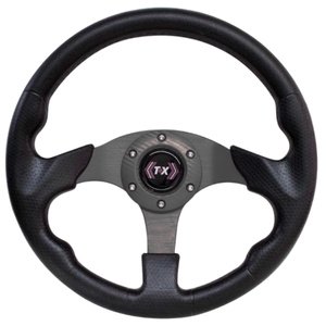 VOLANTE AUTOMOTRIZ DE ALUMINIO NEGRO. (PIEZA)